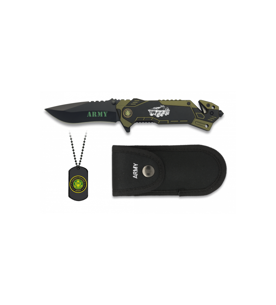 Navaja Albainox Army con chapa