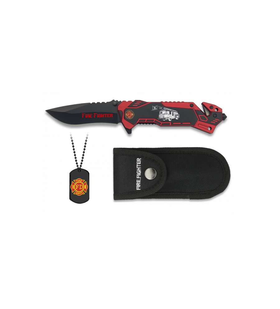 Navaja Albainox Fire Fighter con chapa