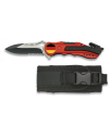 Navaja Albainox roja. sierra. funda. 6.5