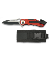 Navaja Albainox roja. sierra. funda. 6.5