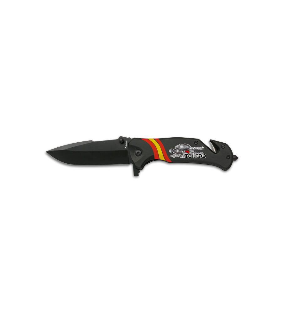 navaja albainox negra seguridad. 8 cm. L