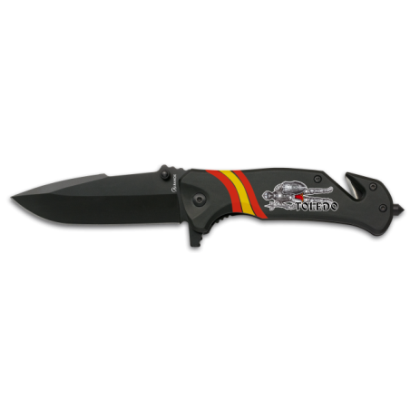 navaja albainox negra seguridad. 8 cm. L