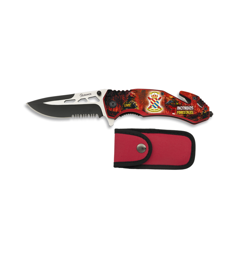 navaja Albainox roja seguridad  U.M.E.