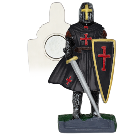Imán Resina Caballero Templario negro