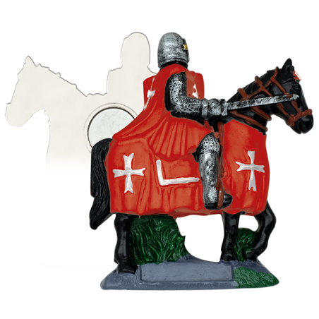 Imán Resina Caballo blanco/ Templ. rojo