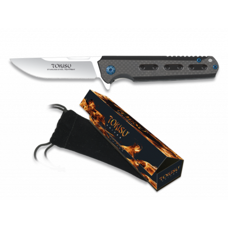 Navaja TOKISU h: 8.5 cm  Fibra carbono