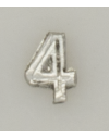 Numeral pasador diario " 4 PLATA "