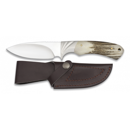 cuchillo Caza Mango Ciervo. Total: 23cm