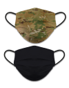 Cubre Mascarilla reversible camo - negro