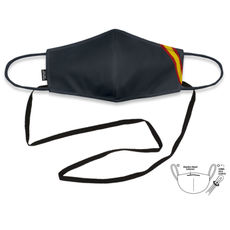 Mascarilla Bandera Negra con Cordon M