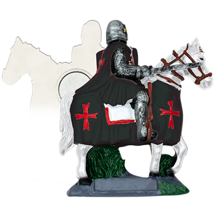 Imán Resina Caballo blanco/ Templ.negro
