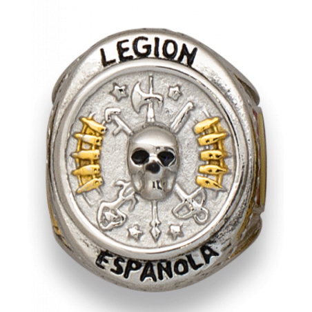 anillo Legión Españolal acero Talla: 23