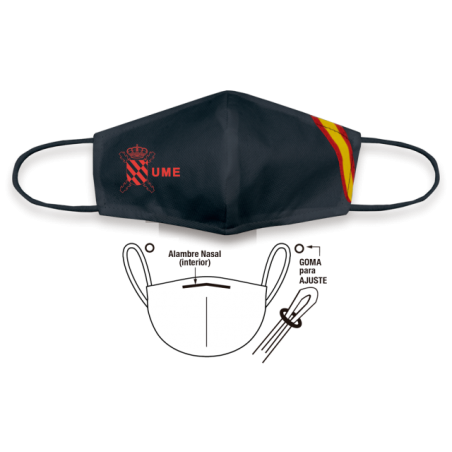 CubreMascarilla TNT UME negra. Adulto g