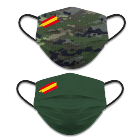 CubreMascarilla reversible camuf - verde