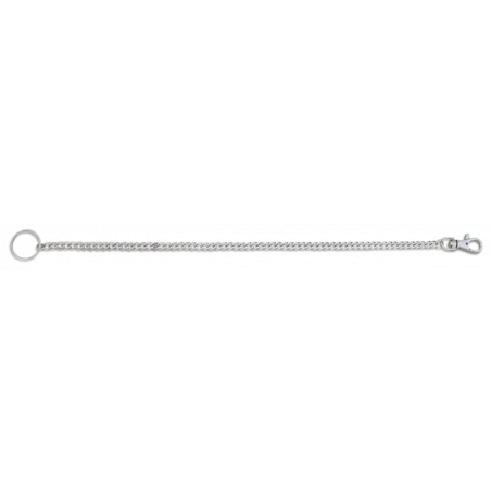 Cadena plana con mosqueton + anilla.34cm