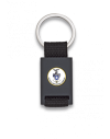 llavero rectangulo negro + cinta negra