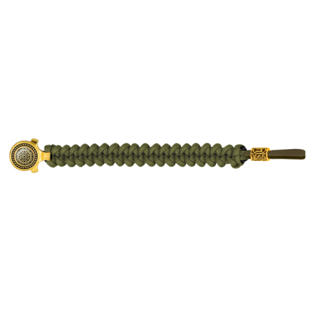 pulsera paracord Barbaric oro / verde. p