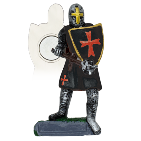 Imán Resina Caballero Templario negro