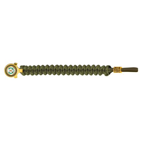pulsera paracord Barbaric oro / verde. p