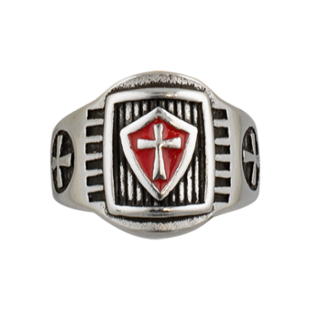 Anillo Templarios escudo. Talla: 24  ø