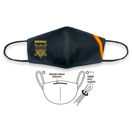 Cubre-Mascarilla  TNT Bripac negra.