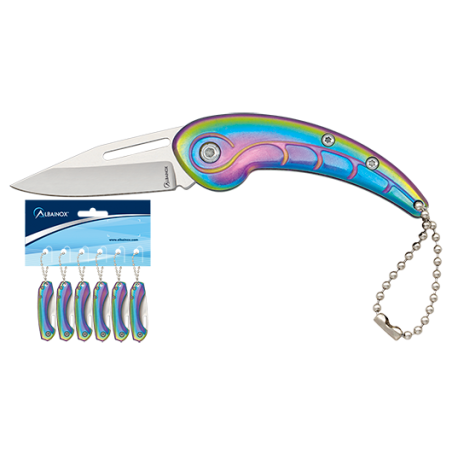 Navaja Albainox acero colorful  Set 6 pz