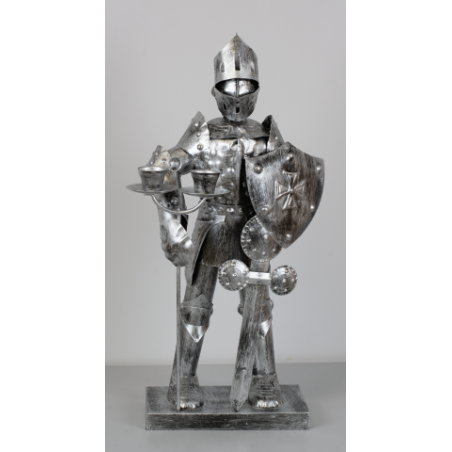 Figura templaria alumino porta velas