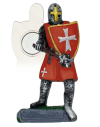 Imán Resina Caballero Templario rojo