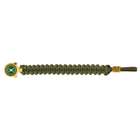 pulsera paracord Barbaric oro / verde. p