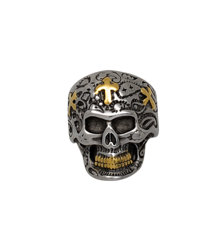 Anillo Calavera cruz Talla:23 ø