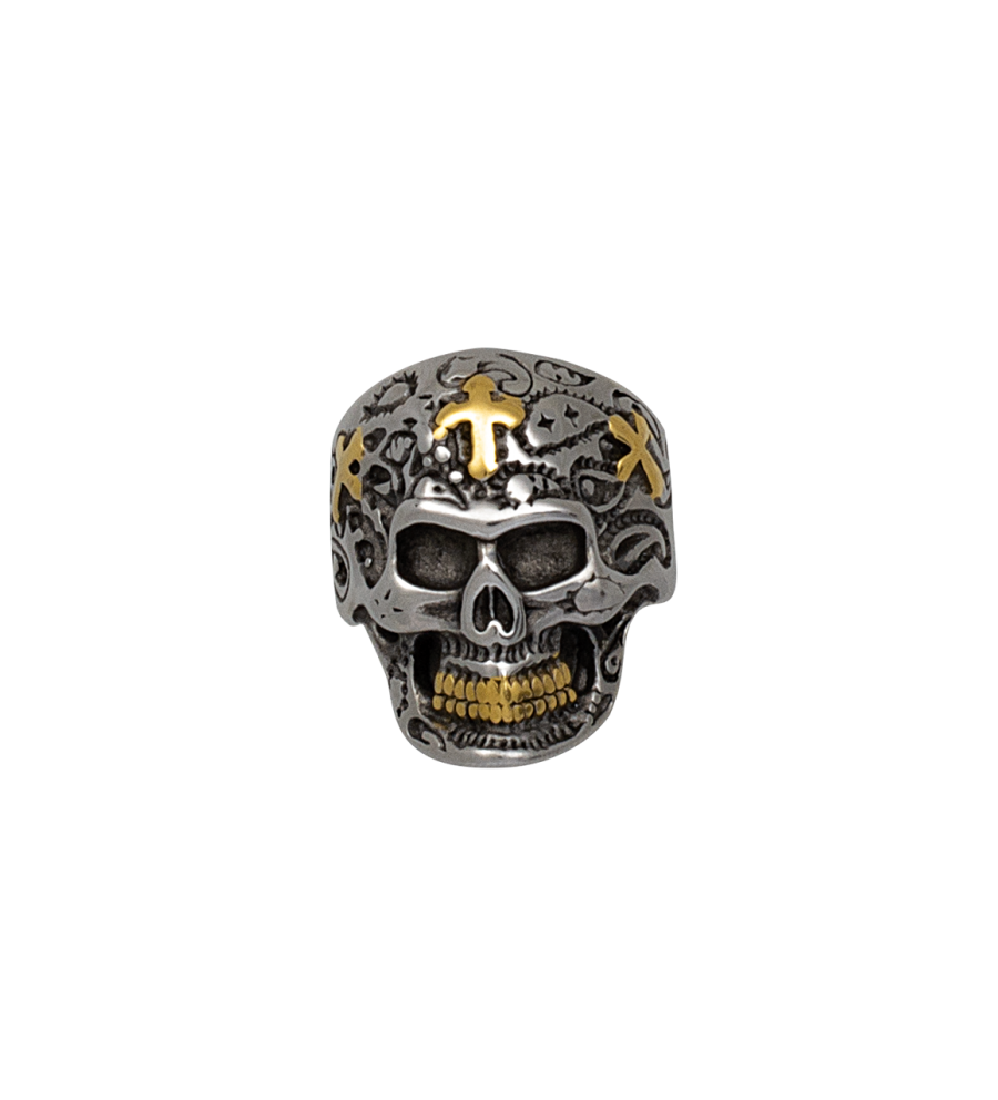 Anillo Calavera cruz Talla:23 ø