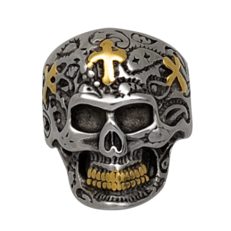 Anillo Calavera cruz Talla:24 ø