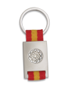 Llavero rectangulo plata + cinta bandera