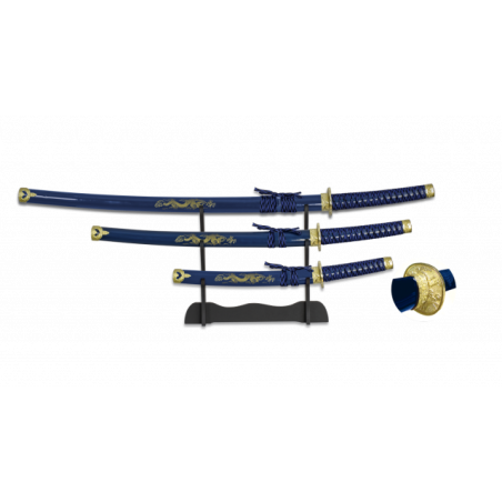Set 3 Katanas TOLE10.Peana. 69/49/29 cm