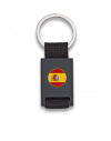 llavero rectangulo negro + cinta negra