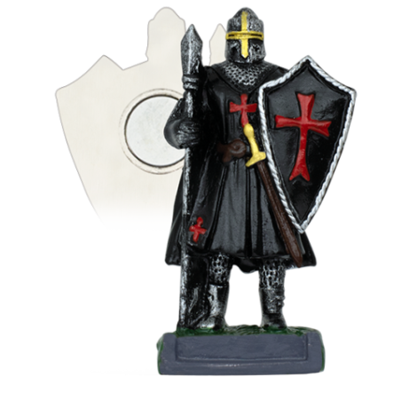 Imán Resina Caballero Templario negro