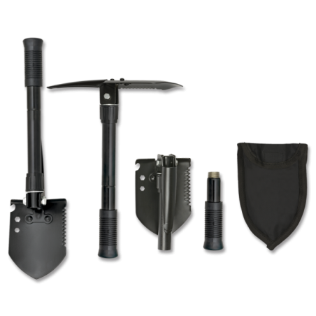 Pala Supervivencia negra. 40 cm