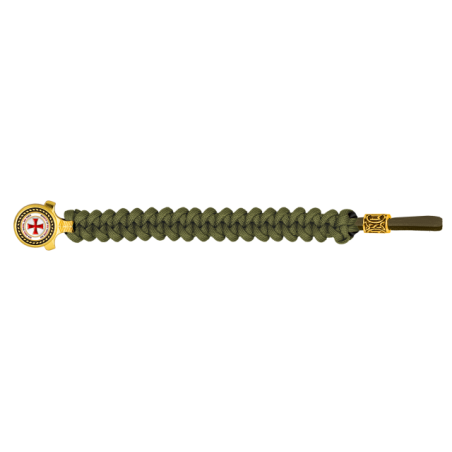 pulsera paracord Barbaric oro / verde. p