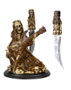 Cuchillo decoración calavera guitarra