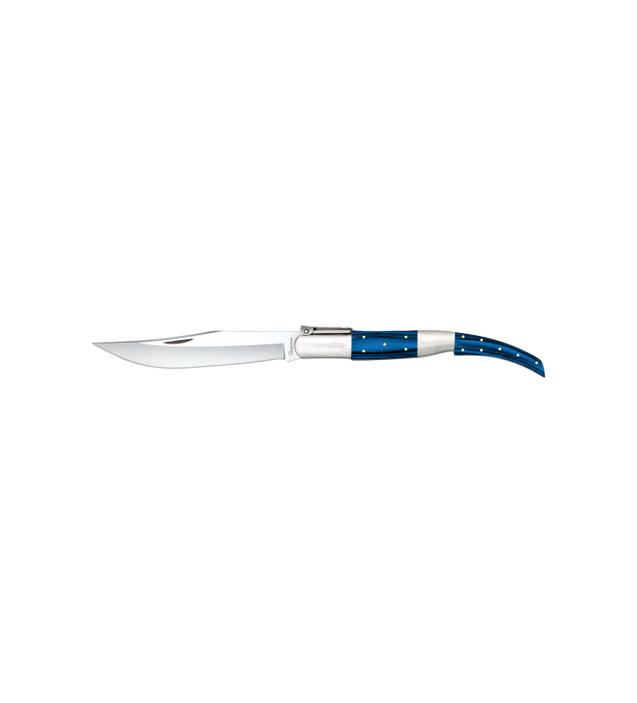 navaja arabe. madera azul. hoja 21.8 cm