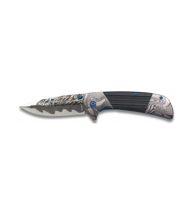 navaja Albainox Acero 3D damasco. h: 8.5