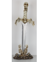 Cuchillo decoración  calavera-alas peana