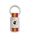 Llavero rectangulo plata + cinta bandera