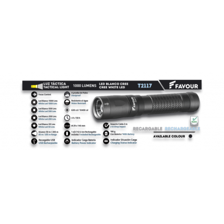 Linterna FAVOUR. 1000LM