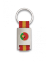 Llavero rectangulo plata + cinta bandera