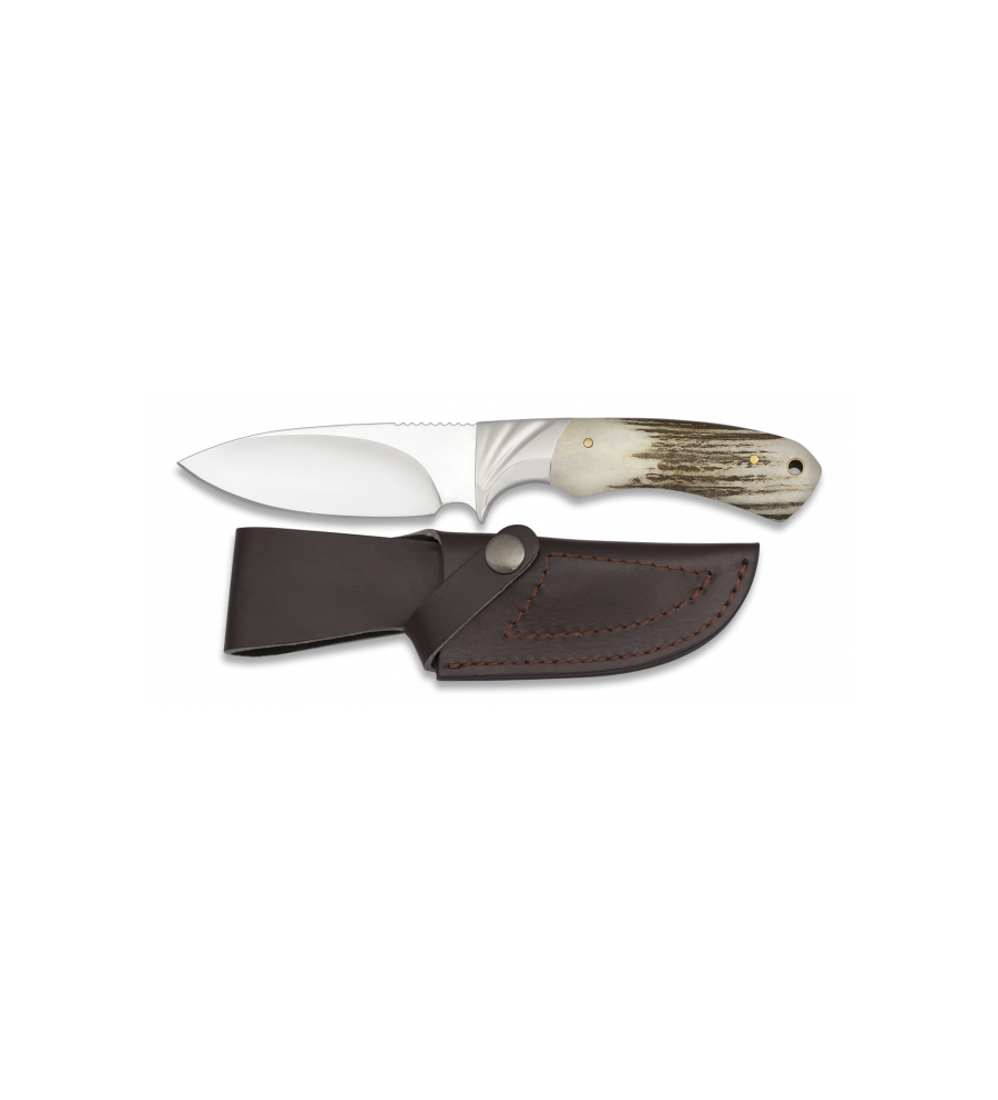 cuchillo Caza Mango Ciervo. Total: 23cm