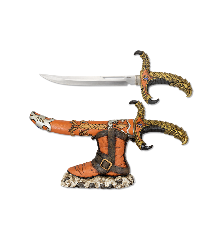 Cuchillo decoración Águila c/peana bota