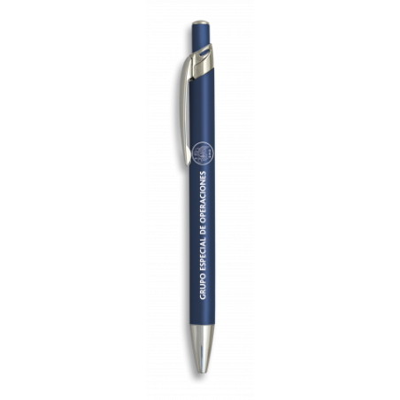 Boligrafo alumino color azul. GEO