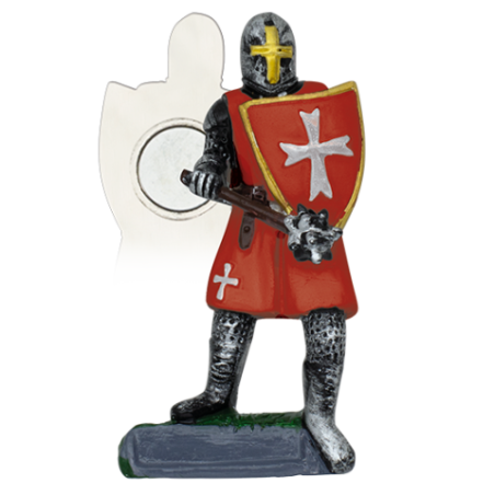 Imán Resina Caballero Templario rojo