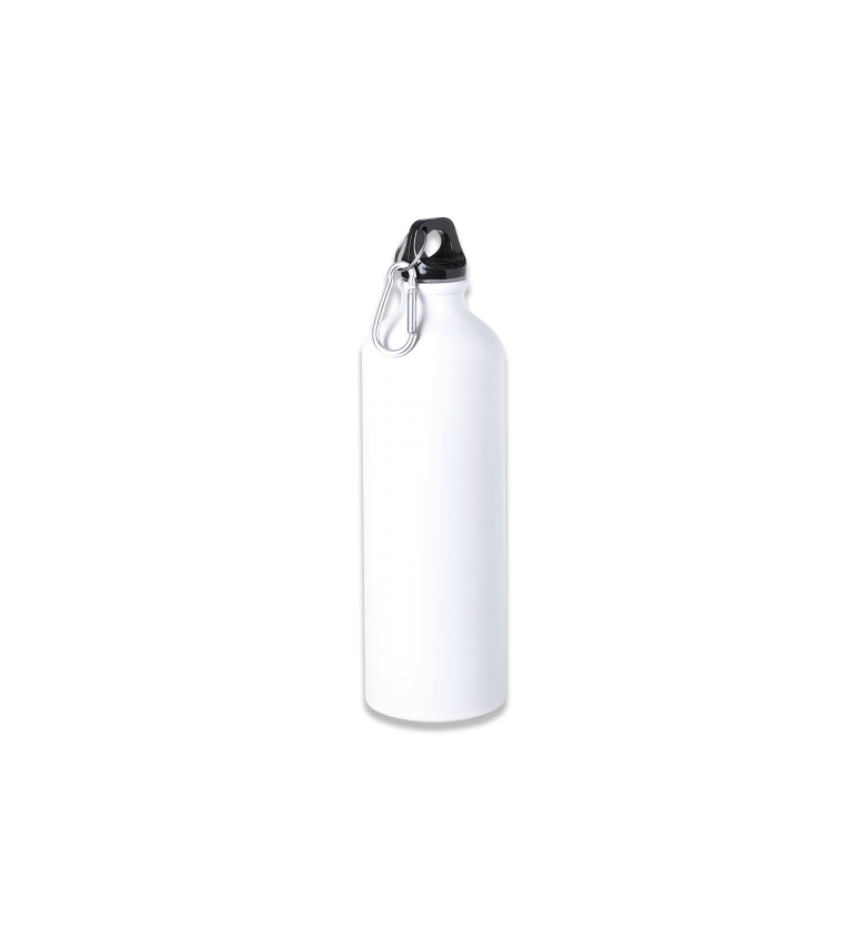 Bidon blanco 800 ml con mosqueton